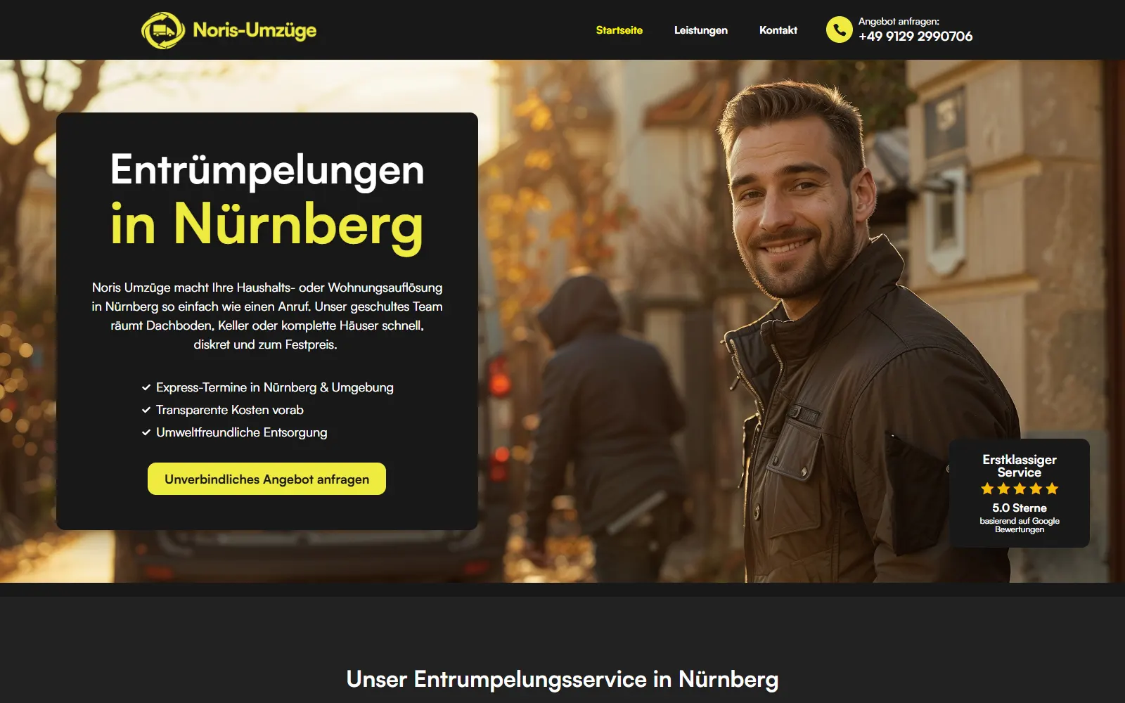 Startseite von Noris Umzüge
